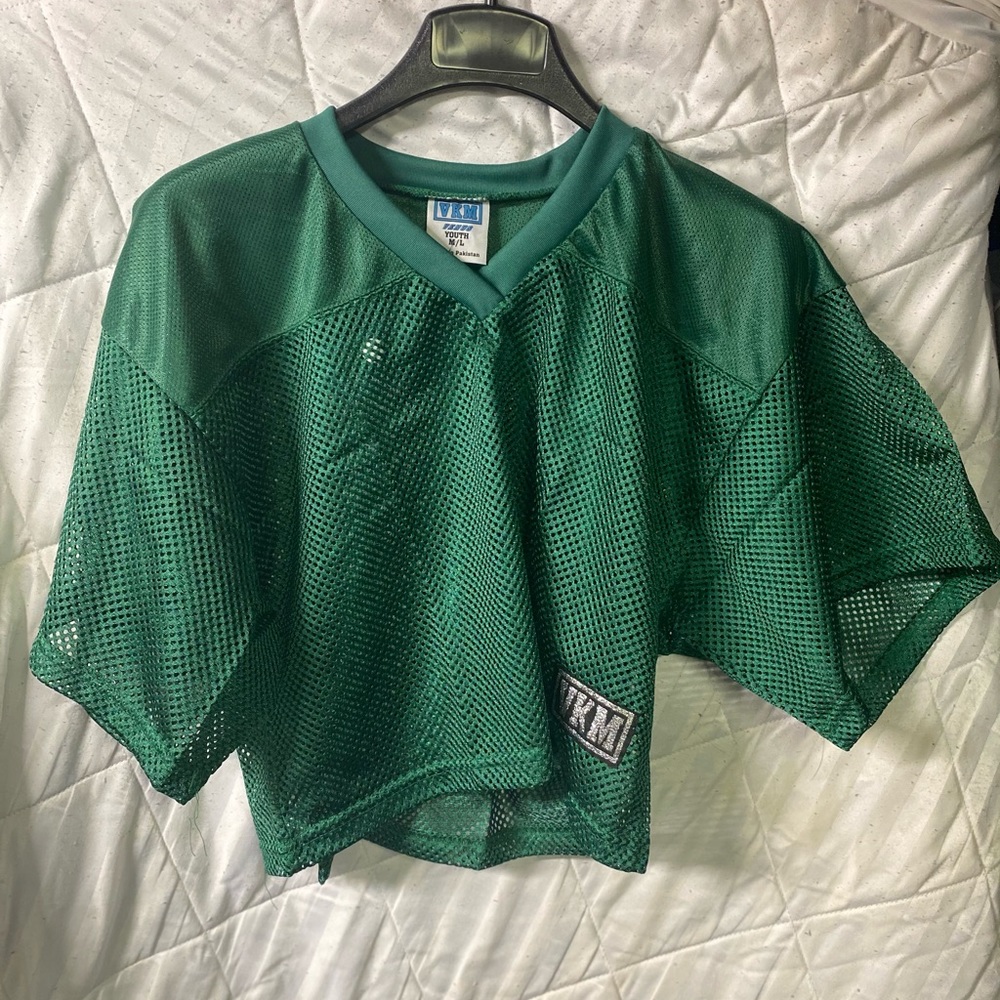 VKM Green M/L Mesh Practice Football Jersey